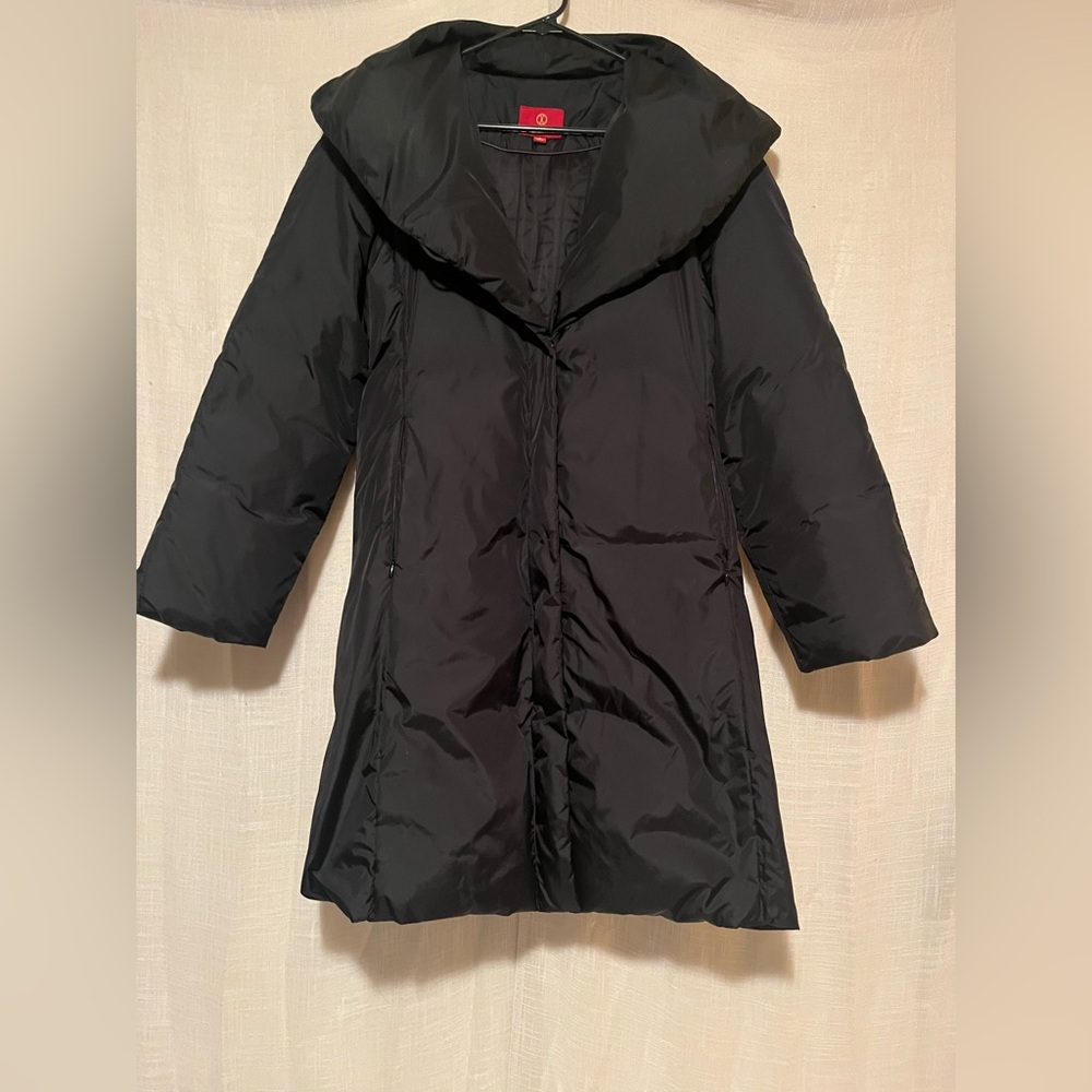 Cole Haan Signature Down Coat IMH3915 Black Shawl Collar | Women’s Small